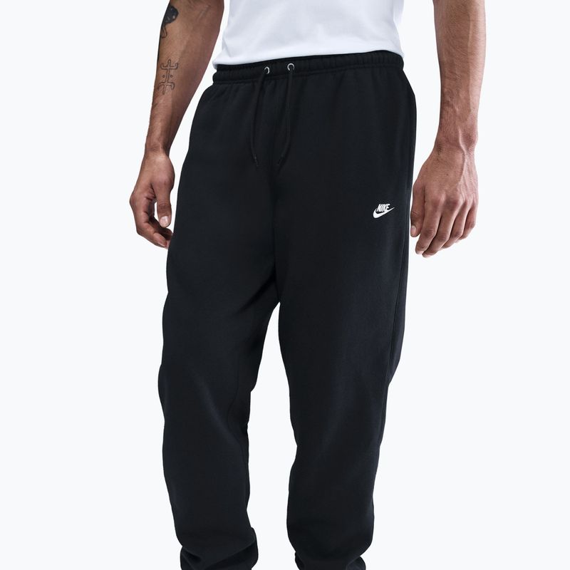 Pantaloni pentru bărbați Nike Club Cuffed Brushed black/black/white 4