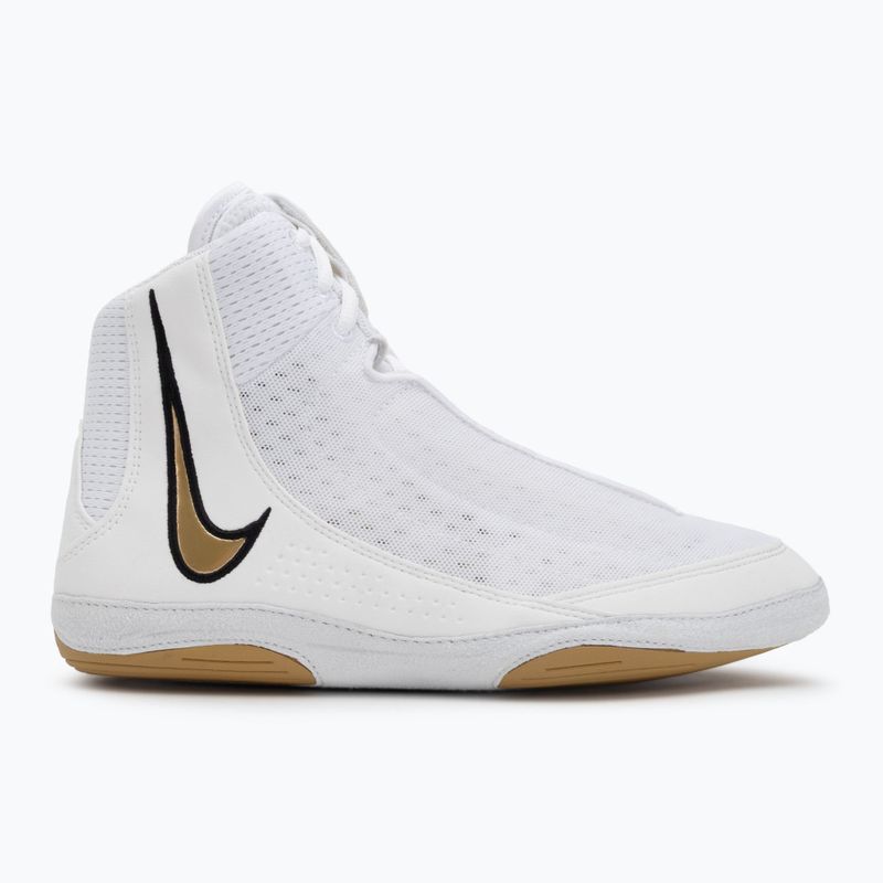 Încălțăminte de lupte Nike Inflict 4 white/metalic gold/photon dust/black 2