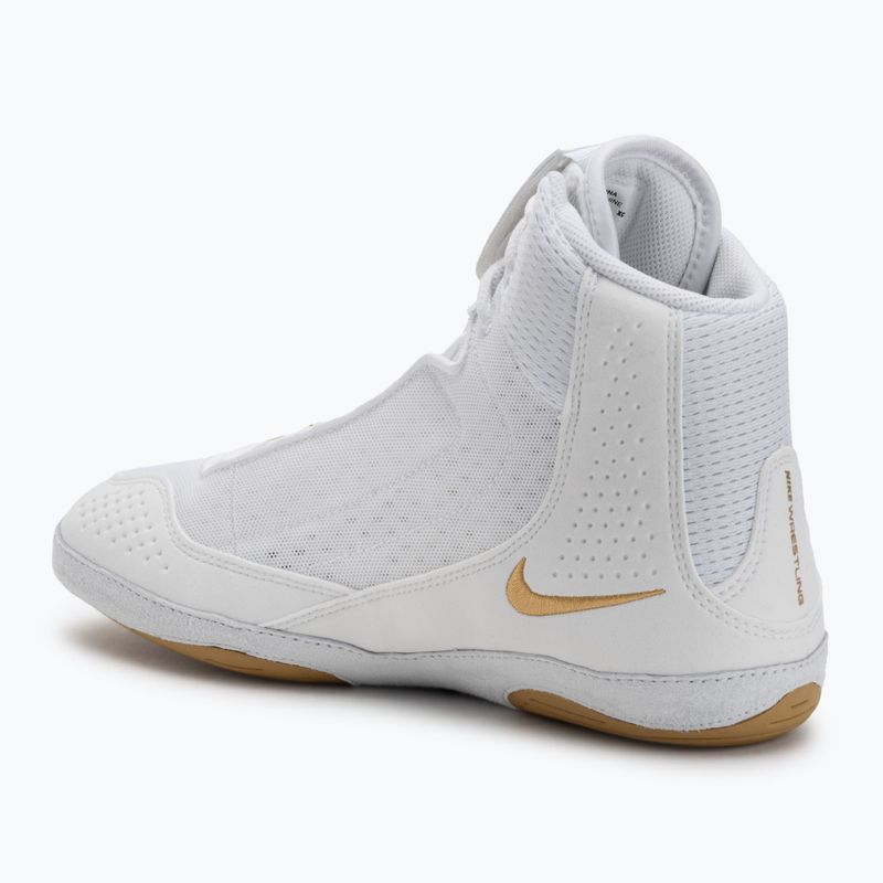 Încălțăminte de lupte Nike Inflict 4 white/metalic gold/photon dust/black 3