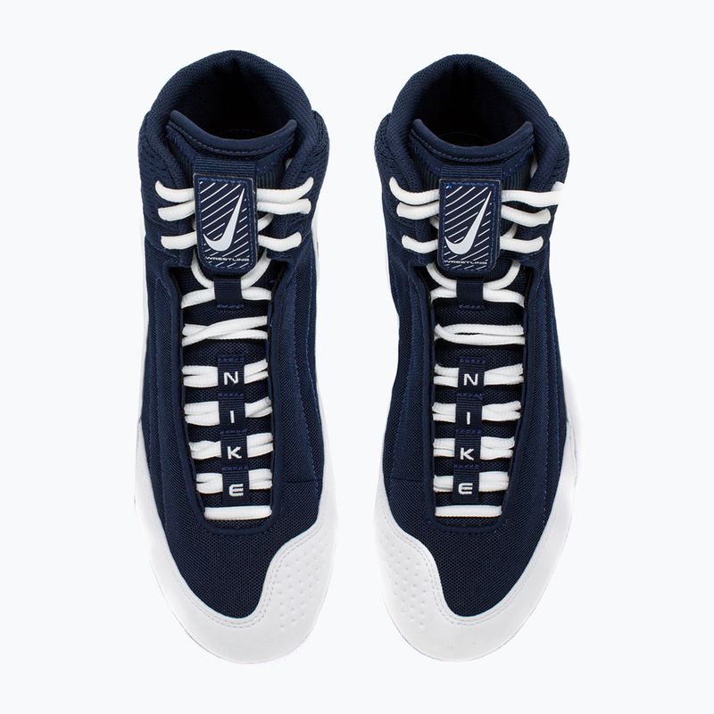 Încălțăminte de wrestling Nike Inflict 4 white/college navy 5