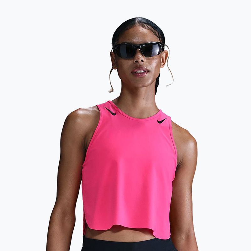 Tricou de alergare pentru femei Nike AeroSwift hyper pink/black
