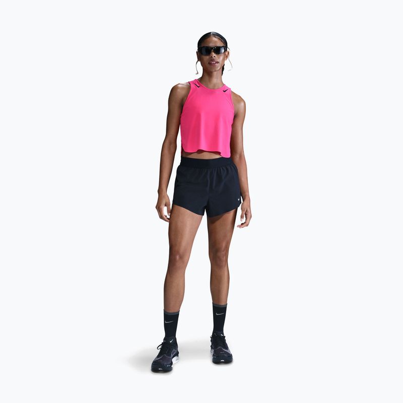 Tricou de alergare pentru femei Nike AeroSwift hyper pink/black 2