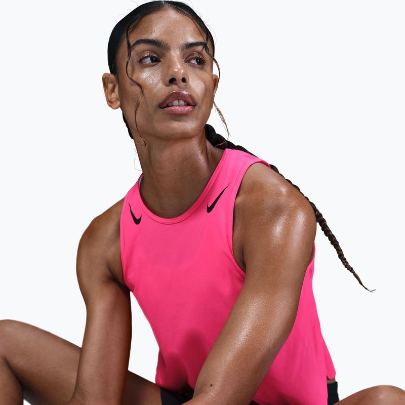 Tricou de alergare pentru femei Nike AeroSwift hyper pink/black 6