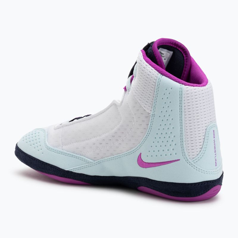 Încălțăminte de lupte Nike Inflict 4 white/hyper violet/glacier blue/obsidian 3