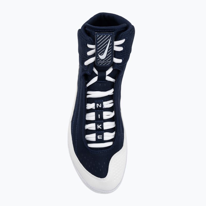 Încălțăminte de wrestling Nike Inflict 4 white/college navy 5