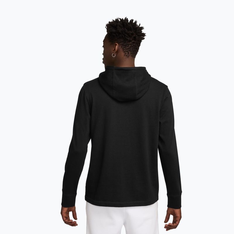 Bluză pentru bărbați Nike Sportswear Club Knit Pullover Hoodie black/black/white 2