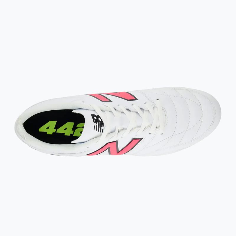 Încălțăminte de fotbal pentru bărbați New Balance 442's Academy V2 FG white/lime 12