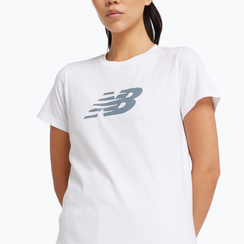 Femeii New Balance Jersey Logo alb 4