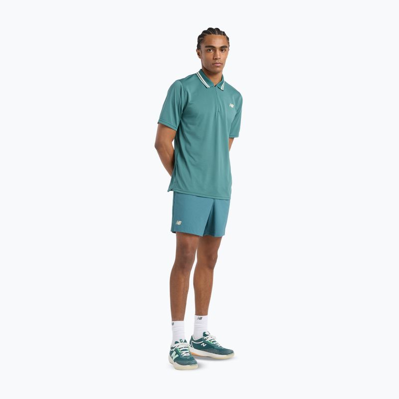 Bărbați New Balance Tournament Seersucker scurt noi pantaloni scurți de tenis spruc 2