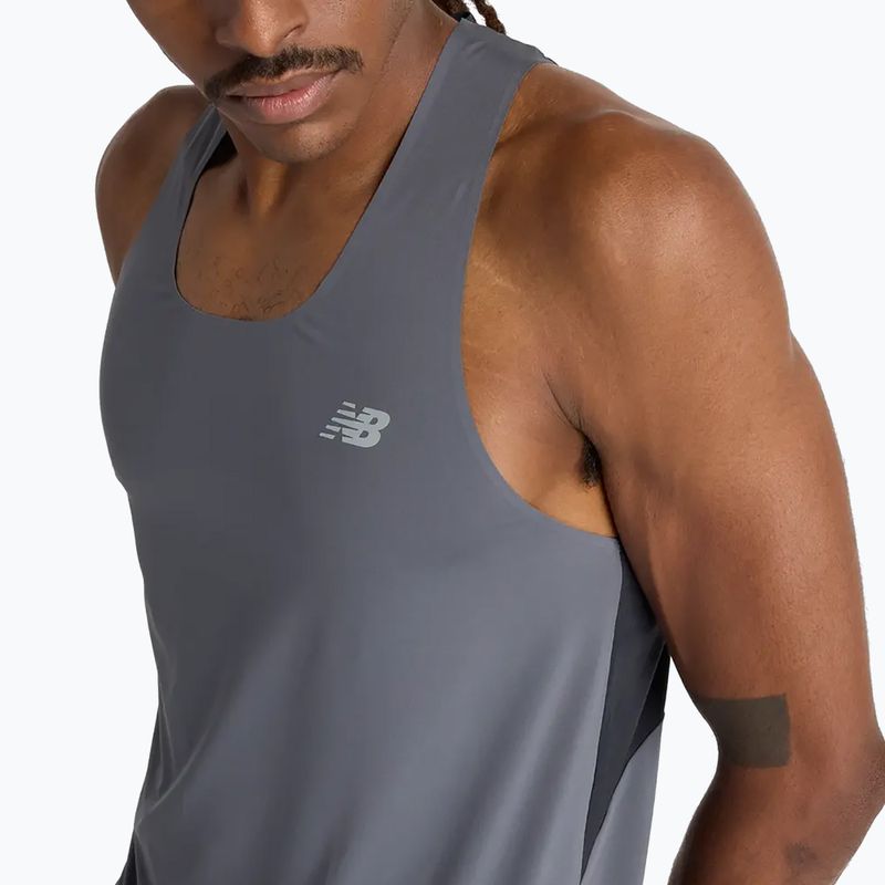 Bărbați New Balance Race Day Tank grafit alergare tank top 4