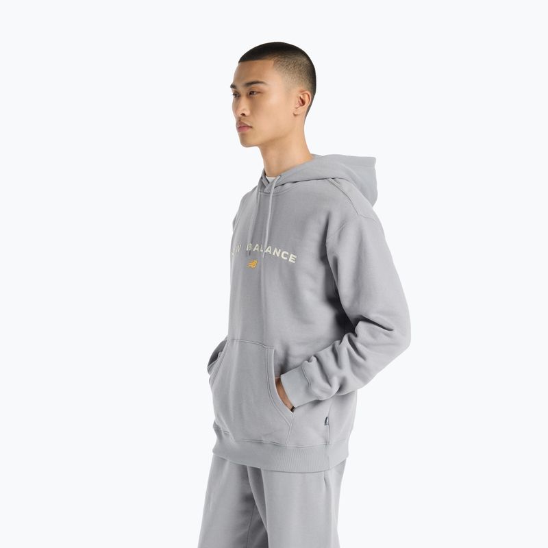 Bărbați New Balance Reimagine Fleece Hraphic Hoody slategrey hanorac 3