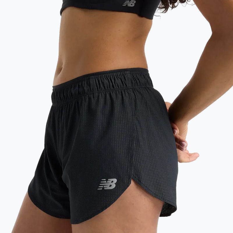 Pantaloni scurți de alergare pentru femei New Balance Rc Ultra Light negru 5