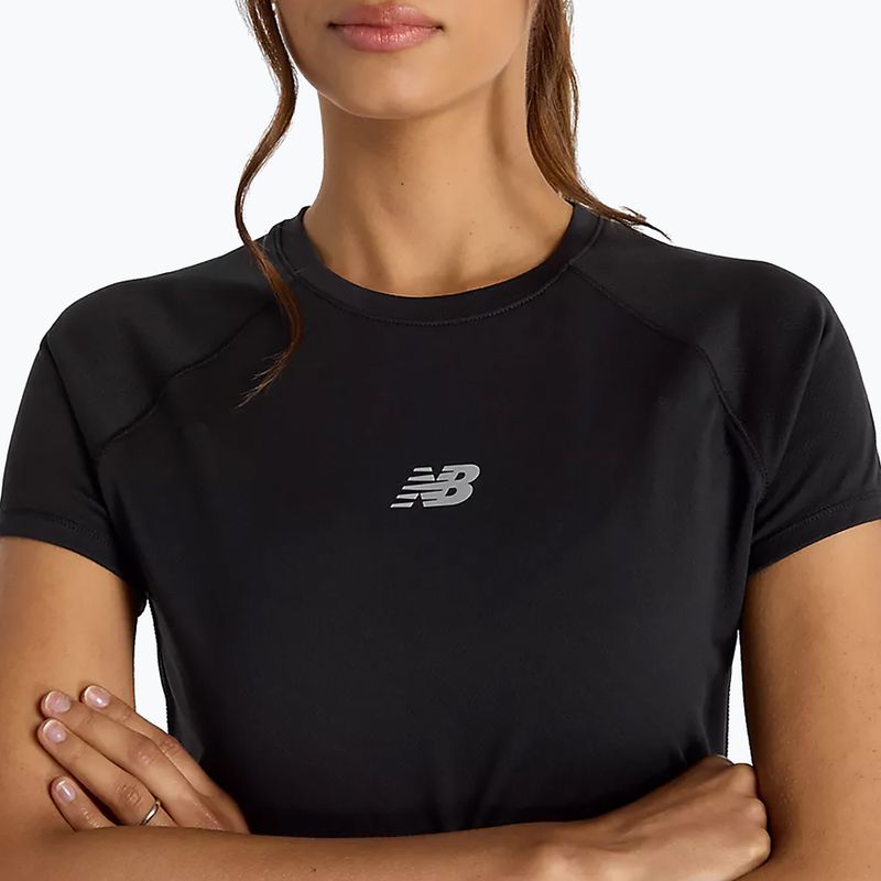Femeii New Balance Seasonal Jacquard negru T-shirt 4