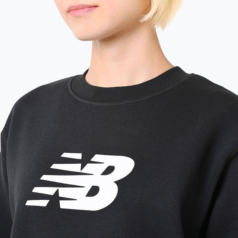 Tricou New Balance Sport Fleece Logo Crew pentru femei negru 4