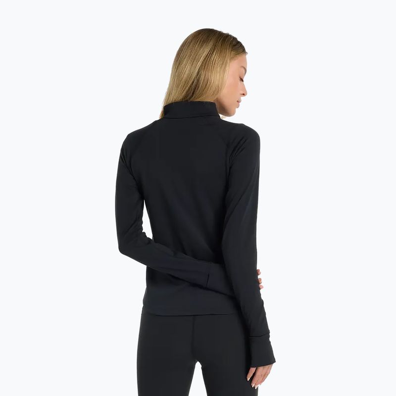 Tricou de alergare New Balance Harmony Half Zip negru pentru femei 2