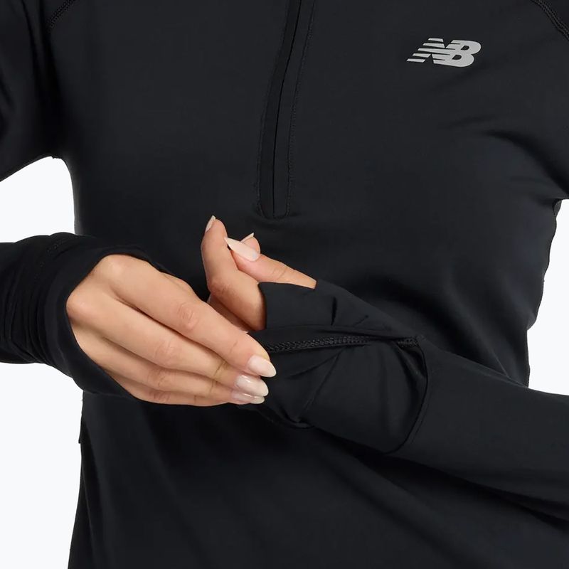 Tricou de alergare New Balance Harmony Half Zip negru pentru femei 5