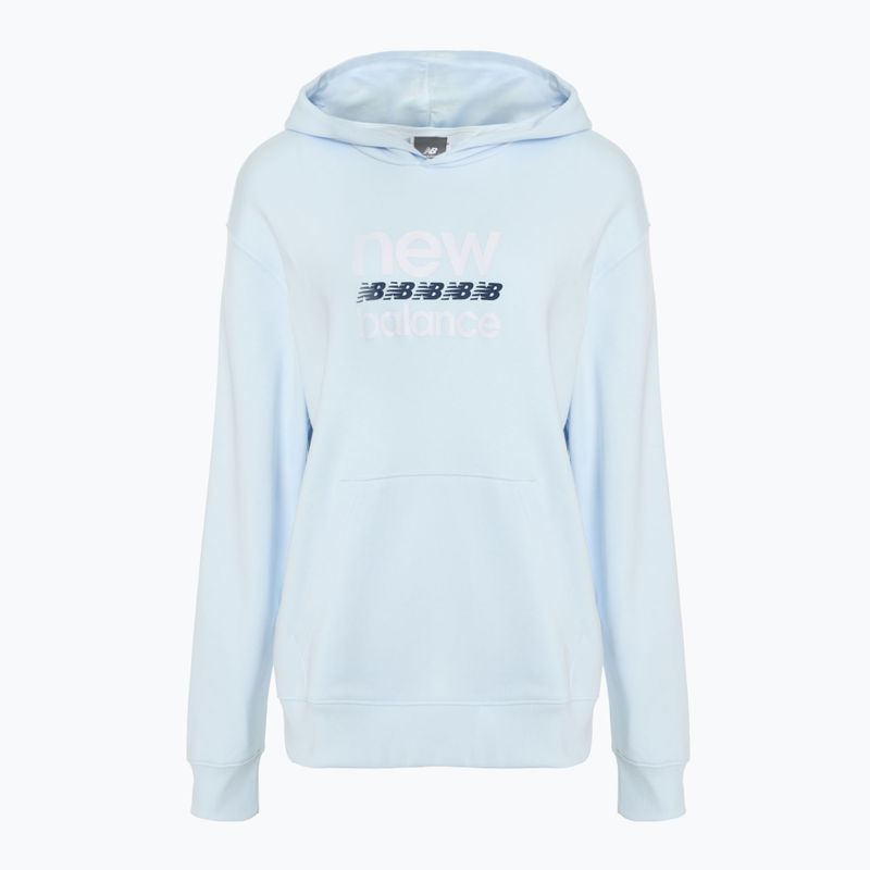 Femeii New Balance Sport Graphic French Terry Hoodie albastru gheață
