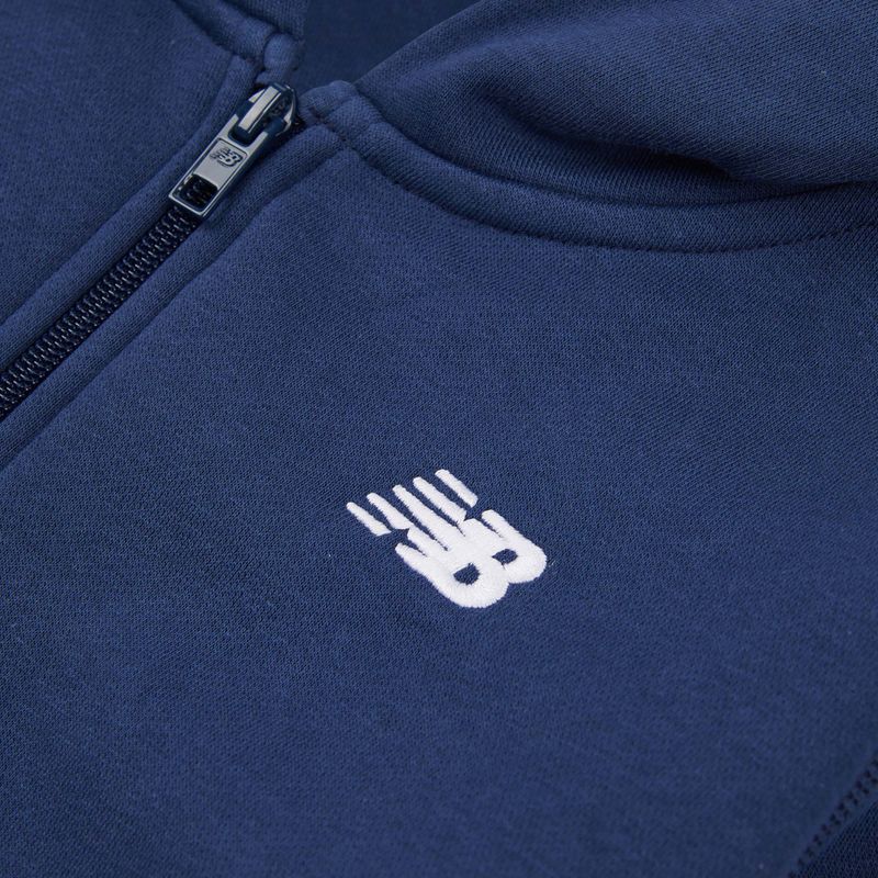 Bluză pentru copii New Balance Brush Back Small Logo Full Zip Hoodie nb navy 3