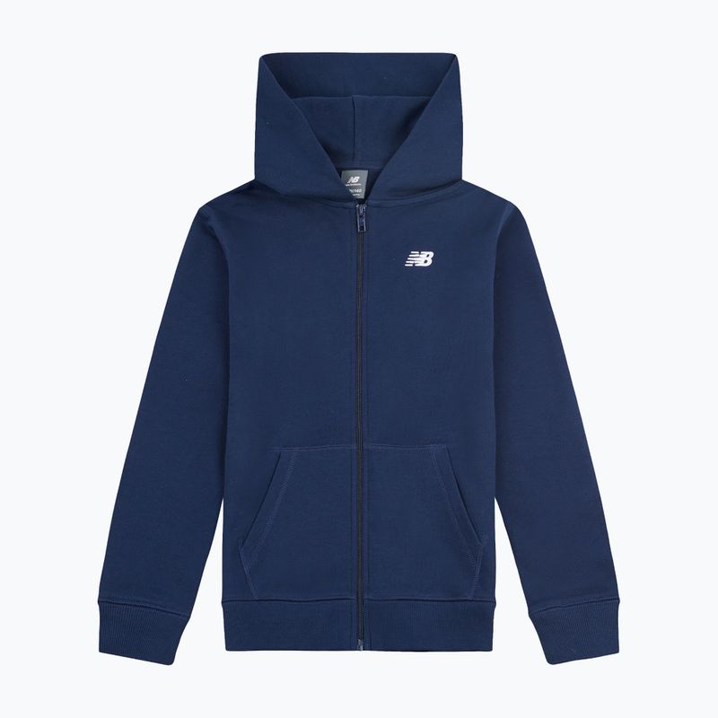 Bluză pentru copii New Balance French Terry Small Logo Full Zip Hoodie nb navy 6