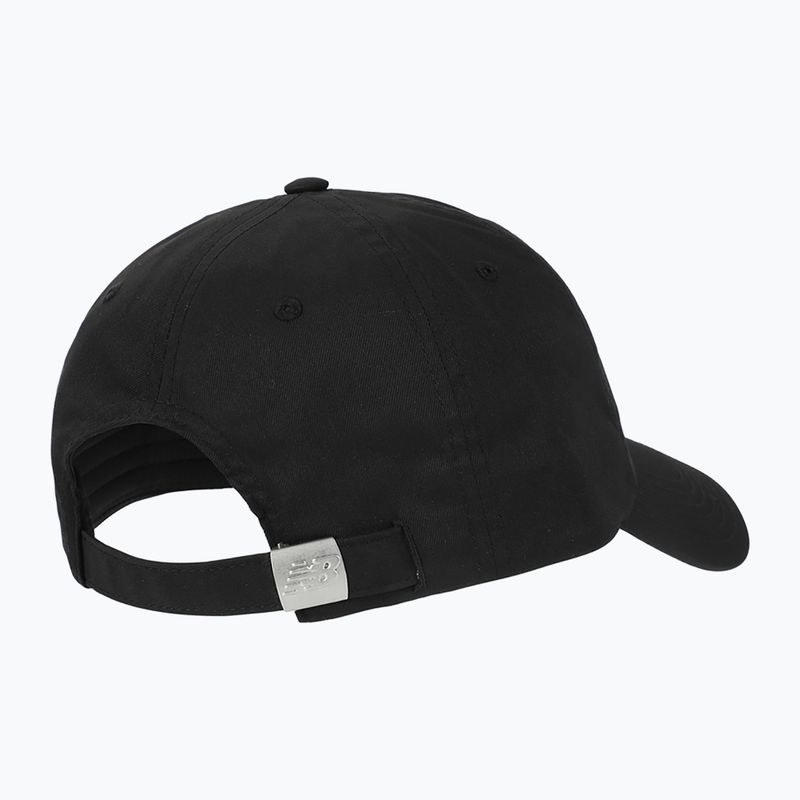 Femeii New Balance 6 Panel Linear Logo capac negru 2