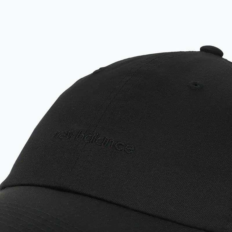 Femeii New Balance 6 Panel Linear Logo capac negru 3