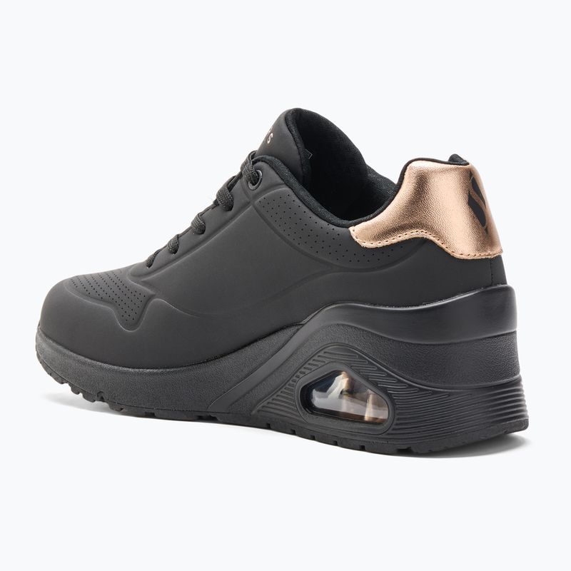 Încălțăminte pentru femei SKECHERS Uno Wedge Hi Steps black/rose gold 3