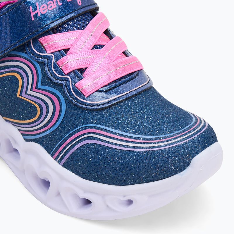 Încălțăminte pentru copii SKECHERS Heart Lights Retro Hearts navy leather/multi trim 7
