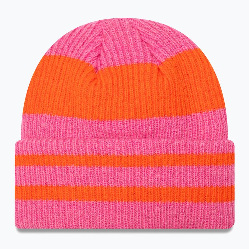 Căciulă de iarnă pentru femei New Era Stripe Cuff Knit Beanie pastel pink 2