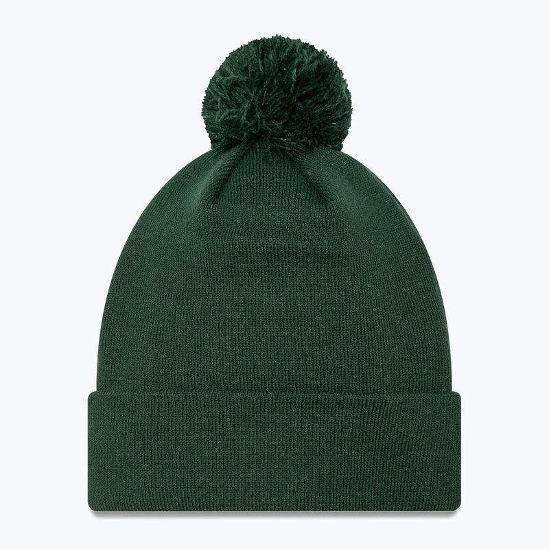 Șapcă pentru femei New Era Metallic Bobble Knit Beanie Los Angeles Dodgers dark green 2