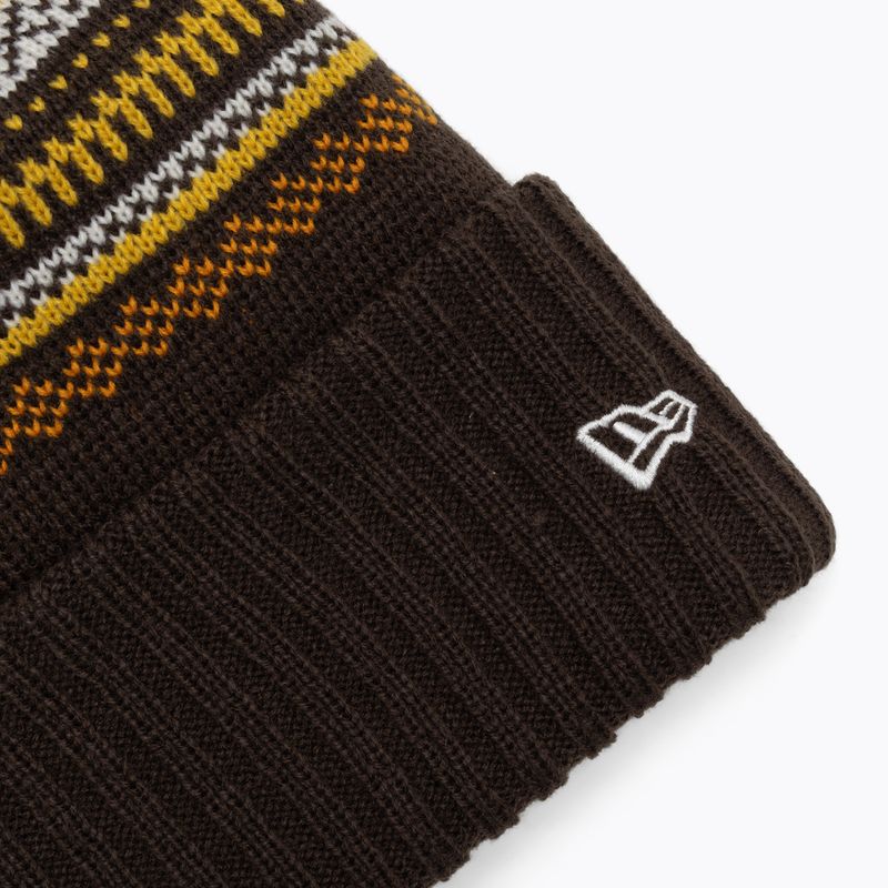 Căciulă de iarnă pentru femei New Era Rail Isle Cuff Knit Beanie dark brown 3