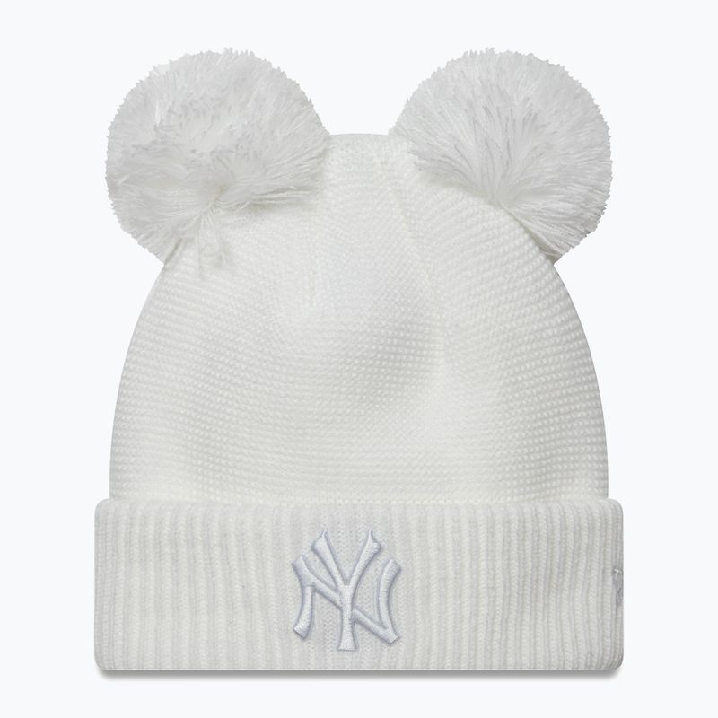 Căciulă de iarnă pentru femei New Era Double Pom Knit Beanie New York Yankees white