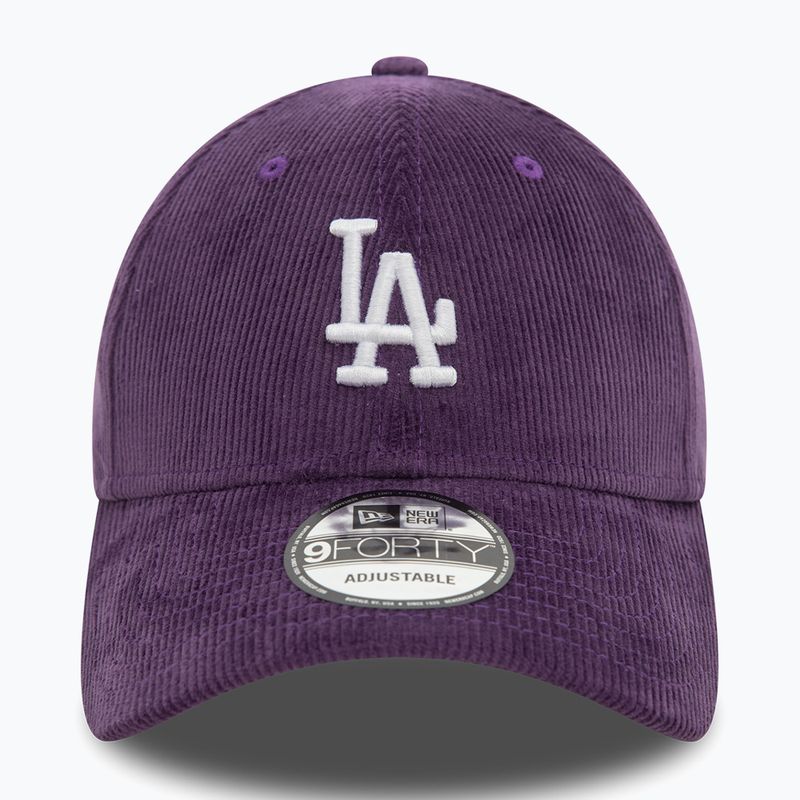 Șapcă New Era Cord 9FORTY Los Angeles Dodgers dark purple 3