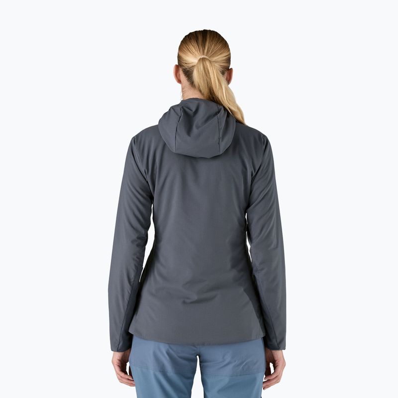 Jachetă hibrid pentru femei Patagonia Nano-Air Ultralight cu fermoar complet și glugă, culoarea albastru închis 3