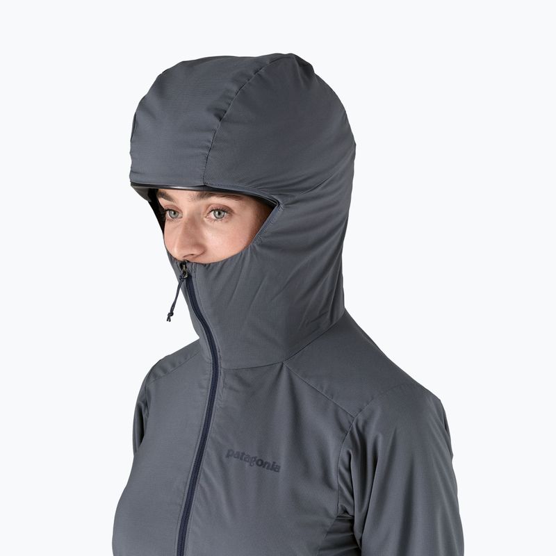 Jachetă hibrid pentru femei Patagonia Nano-Air Ultralight cu fermoar complet și glugă, culoarea albastru închis 4