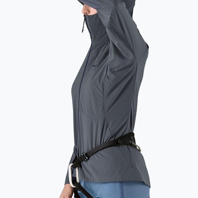 Jachetă hibrid pentru femei Patagonia Nano-Air Ultralight cu fermoar complet și glugă, culoarea albastru închis 6