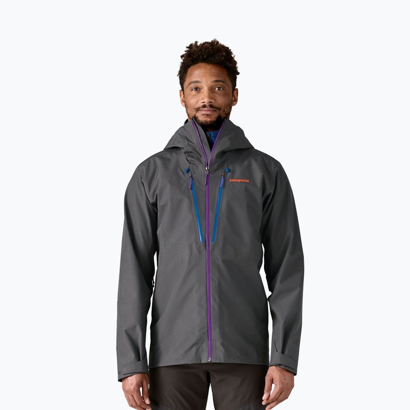 Geacă de ploaie pentru bărbați Patagonia Triolet forge grey w / p6 blue