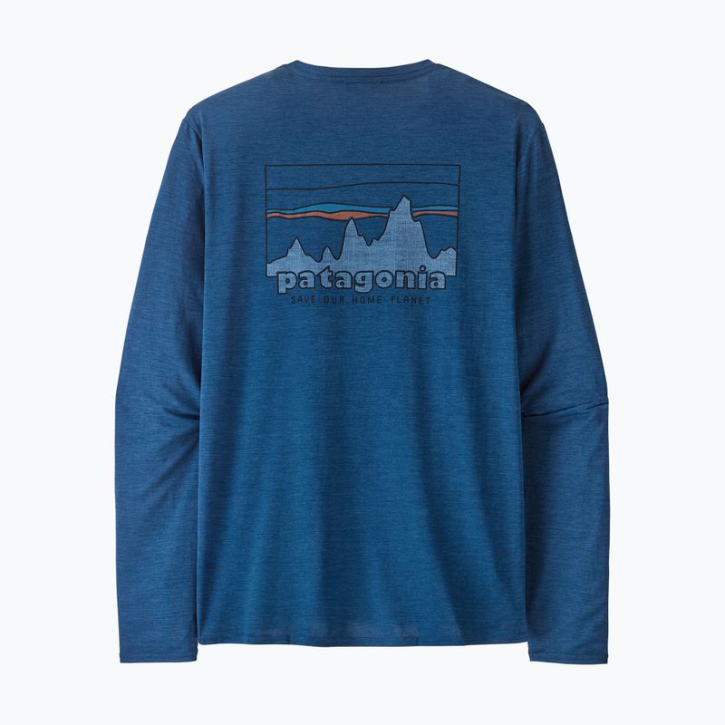 Longsleeve pentru bărbațiPatagonia Cap Cool Daily Graphic Shirt '73 skyline / clement blue x-dye