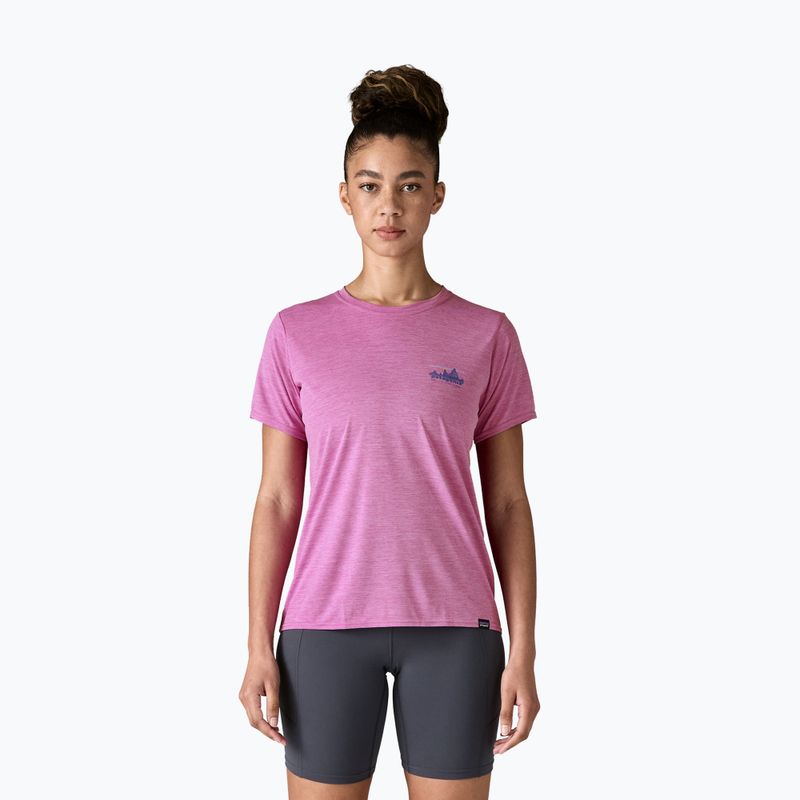 Tricou pentru femei Patagonia Cap Cool Daily Graphic Shirt '73 skyline / brisk purple x-dye