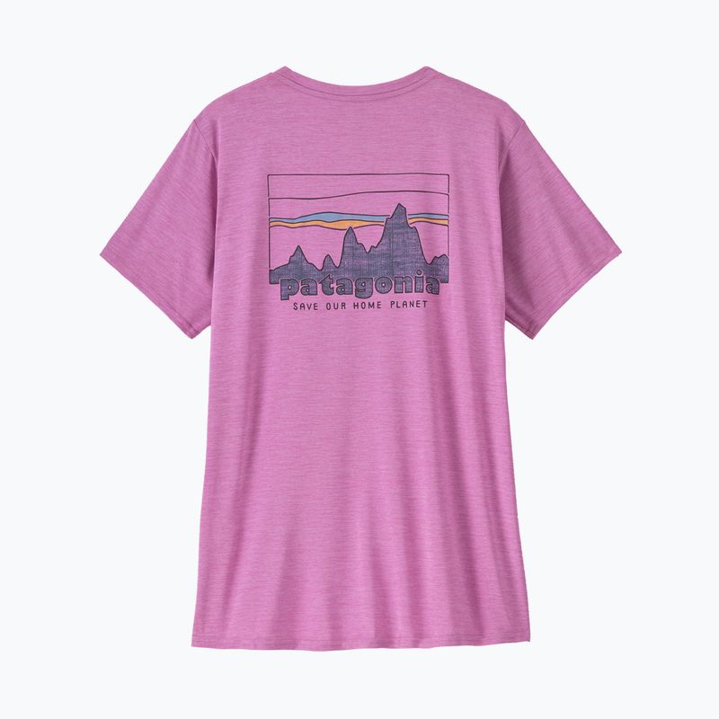 Tricou pentru femei Patagonia Cap Cool Daily Graphic Shirt '73 skyline / brisk purple x-dye 5
