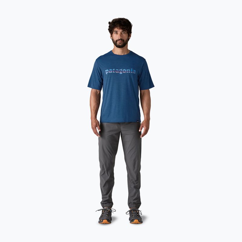 Tricou pentru bărbați Patagonia Cap Cool Daily Graphic Shirt '73 text logo / clement blue x-dye 2