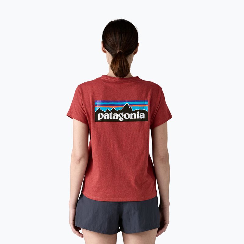 Tricou pentru femei Patagonia P-6 Logo Responsibili-Tee potters red 2