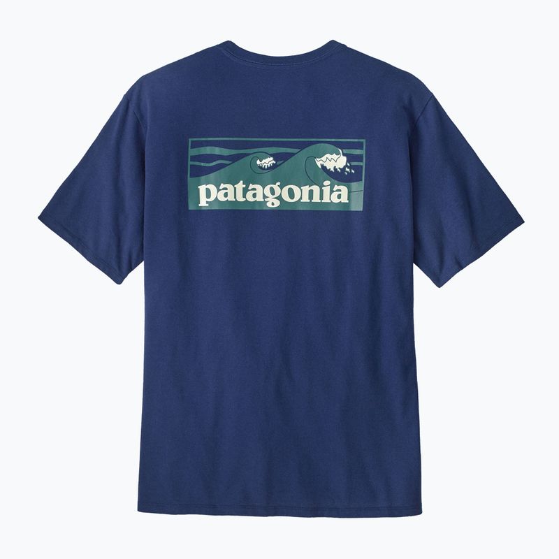 Tricou pentru bărbați Patagonia Boardshort Logo Pocket Responsibili clement blue 3