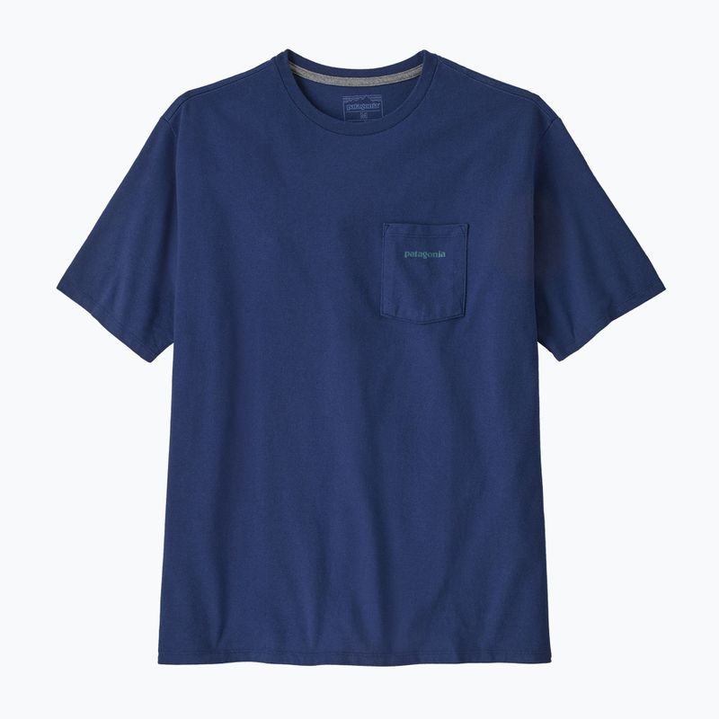 Tricou pentru bărbați Patagonia Boardshort Logo Pocket Responsibili clement blue 4