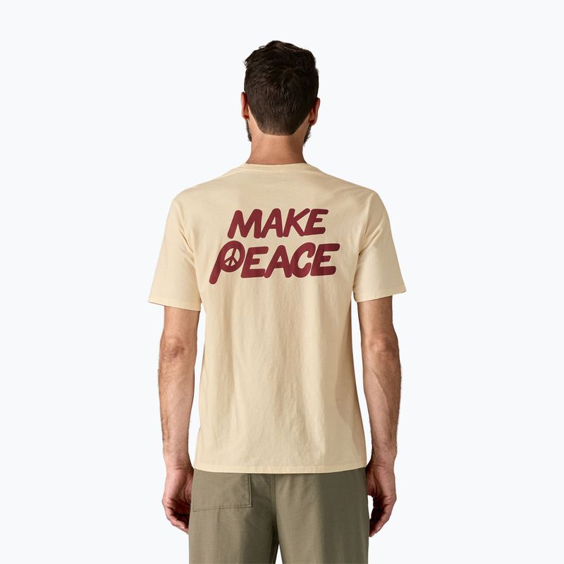 Tricou pentru bărbați Patagonia Balance Organic peace seeds / undyed natural 2