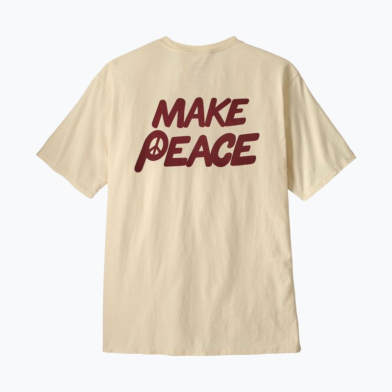 Tricou pentru bărbați Patagonia Balance Organic peace seeds / undyed natural 3