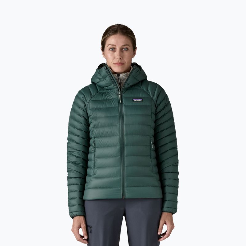 Geacă de puf pentru femei Patagonia Down Sweater Hoody cascade green