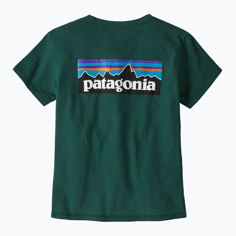 Tricou pentru femei Patagonia P-6 Logo Responsibili-Tee cascade green 4
