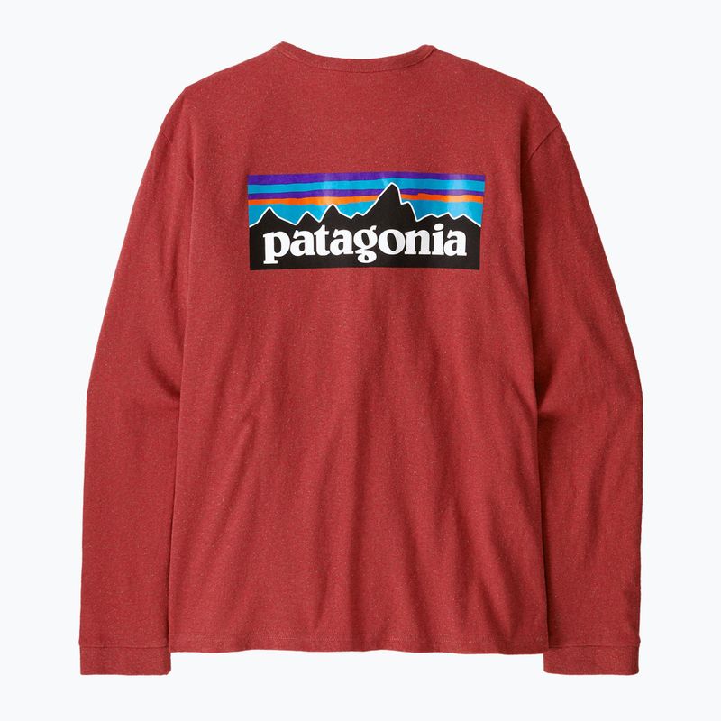 Longsleeve pentru femei Patagonia P-6 Logo Responsibili-Tee potters red 2