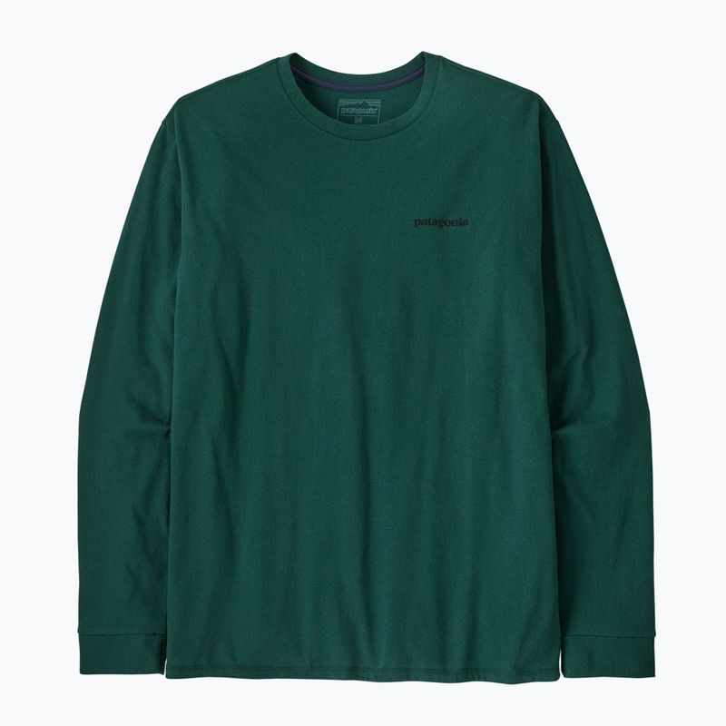 Longsleeve pentru bărbați Patagonia P-6 Logo Responsibili cascade green