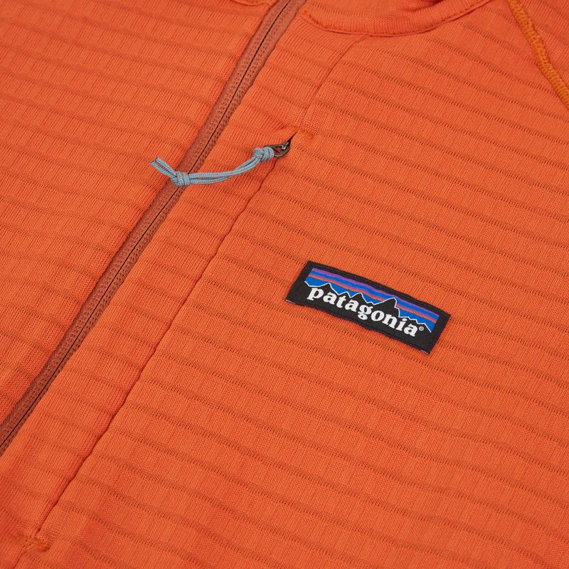 Bluză fleece pentru bărbați Patagonia R1 Hybrid coal orange 3